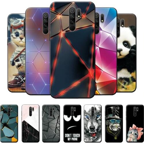 Redmi 9 Case For Xiomi Redmi 9 Case Cover For Xiaomi Redmi 9 Back Cover on Soft Silicone Cool Wolf Cute Protective Bumper 6.5"