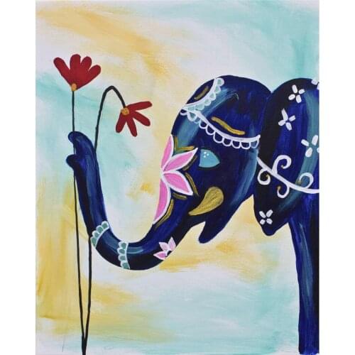 DIY Diamond Painting Elephant Full Square Diamond Embroidery Animals Mosaic Rhinestone Pictures Home Decor Art