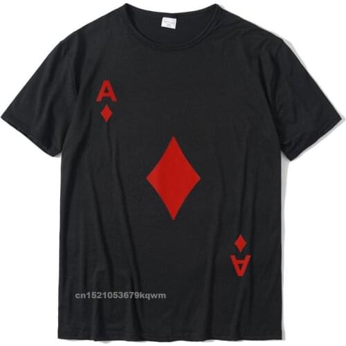 Ace Of Diamond Tshirt Blackjack Cards Poker 21 A Tee Shirt Men Oversized Casual Tops & Tees Cotton T Shirt Summer