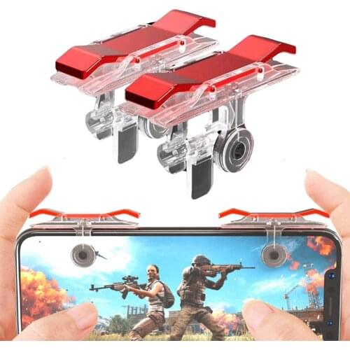 2PCS PUBG Mobile Game Controller Gamepad Trigger Aim Button Cell Phone Стрелок for R1 Joystick For Phone Game Pad Accesorios