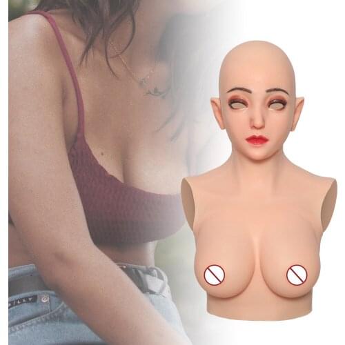 KUMIHO Asian girl Emily Style Silicone Drop breast forms fake boobs E cup Male to Female sexy chest for Crossdresser Transgender