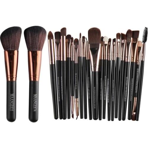 MAANGE 22pcs Professional Makeup Brushes Set Cosmetic Foundation Powder Blush Eye Shadow Lip Make Up Brush Tool Kit