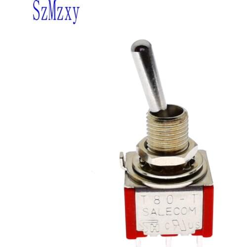 10PCS New&Original Taiwan SH T80-T T8011 T8012A Miniature Toggle Switches 6PIN 3A/250VAC 5A/125VAC