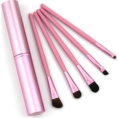 5pcs/set Professional Mini Eye Makeup Brushes Set Eyeshadow Eyeliner Eyebrow Brush Lip Make Up Brush kit Travel-Size Brush