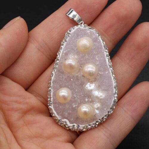 New Natural Resin Pendant Irregular Diamonds Faceted Pendant Necklace for DIY Jewelry Best Birthday Gift Size 30x50mm