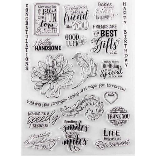 New Flower Silicone Clear Seal Stamp DIY Scrapbooking Embossing Photo Album Decorative Paper Card Craft Art Handmade Gift