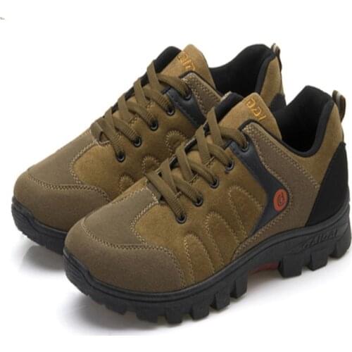 Autumn and winter waterproof and wear-resistant leisure walking shoes solid bottom travel mens shoes breathable cross-country