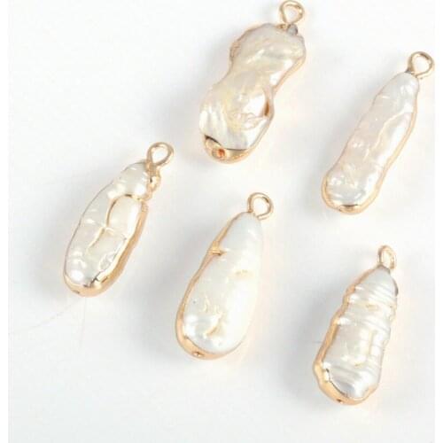 Natural Freshwater Pearl Pendants irregular shape Charms Pendants For jewelry making DIY Necklaces Bracelet earrings Accessories