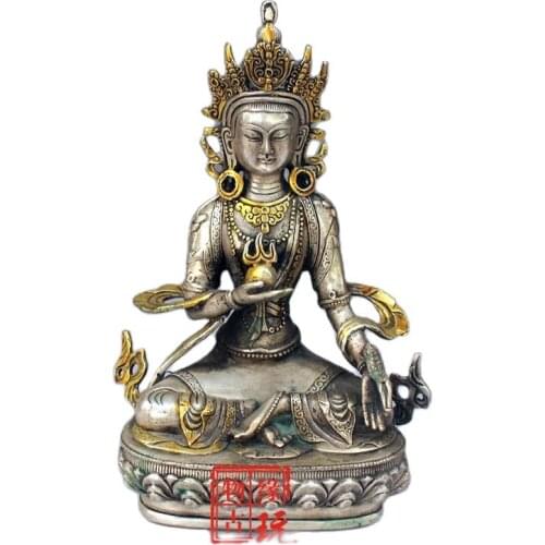 Silver-plated gold, religious ornaments of Dumu Buddha in Nepal