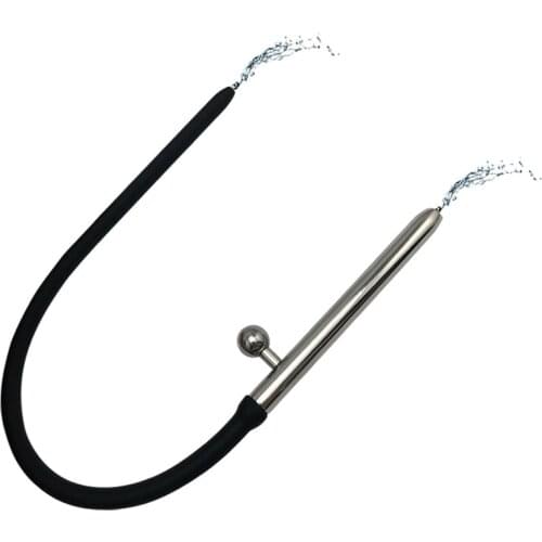 Silicone Hollow Uretheal Plug Double Urethra Catheter Penis Plug Urethral Sounding Rods Penis Massage Adult Sex Toys for Men