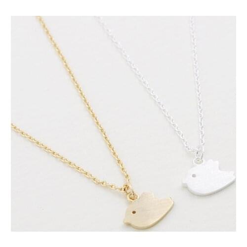 Trendy women necklace Little Sparrow pendant Necklace-Gold and Silver plated christmas gift
