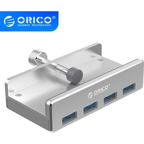 ORICO MH4PU-P USB HUB USB3.0 4Ports HUB for Desktop Laptop Computer Metal Chassis Back Clip HUB Type-A to Type-A Adapter