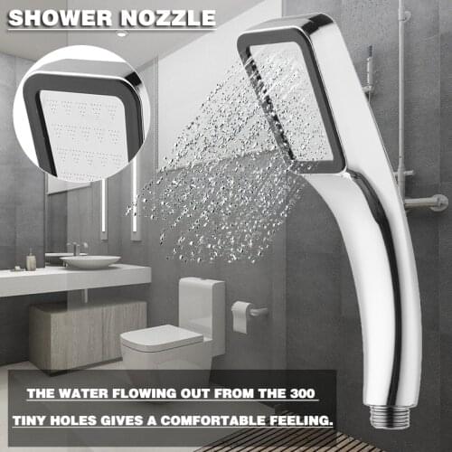 High Pressure Shower Head Nozzle Water Saving Handheld Super Booster Replacement Bathroom Accessories