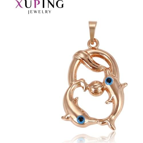 Xuping Temperament Fish Shaped Fashion Necklace Pendant for Women Man Statement Jewelry Christmas Gifts 33267