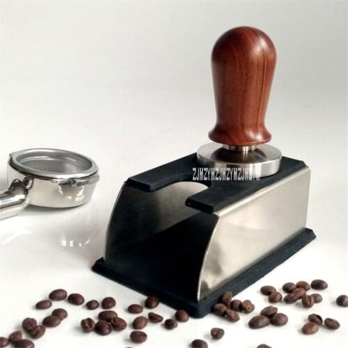 YE400 Constant Force 51/58mm Coffee Powder Hammer Quality Food Grade 304 Stainless Steel Base Solid Wood Handle Coffee Tamper