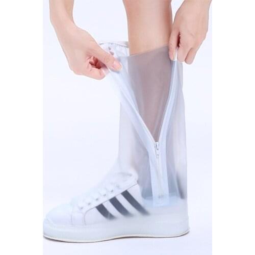High Tube Shoe Cover Thick Protective Shoe Cover PVC Outdoor Rainproof Shoe Cover Indoor Dustproof Shoe Cover Waterproof
