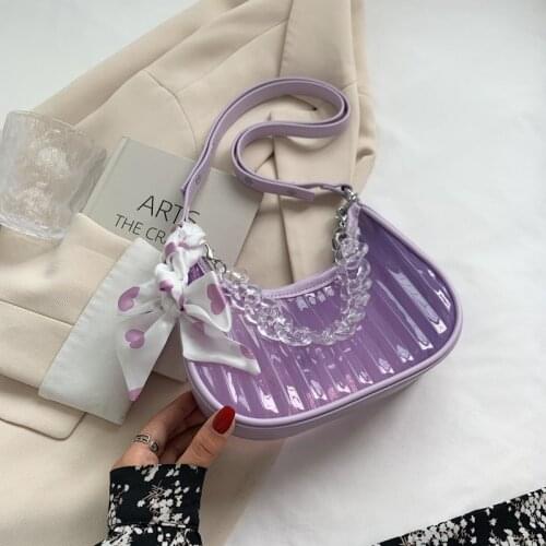 Transparent Jelly Womens Shoulder Bags 2021 Summer Travel Female Underarm Crossbody Bag Pvc Brand Designer Handbag and Purses