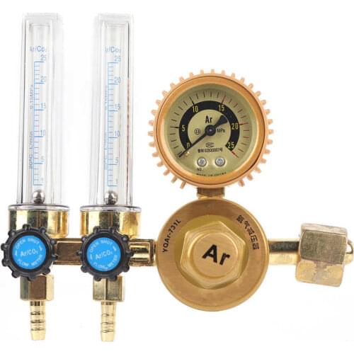 0.25MPa Argon Gas Pressure Reducer Argon Pressure Gauge Double Gauge Meter Welding Accessory Welding Pressure Regulator