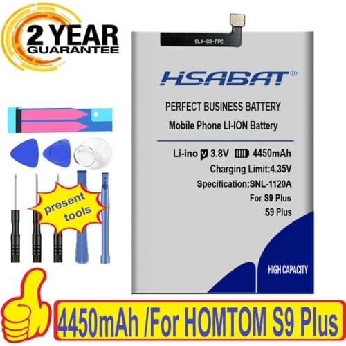 100% Original HSABAT 4450mAh Battery For HOMTOM S9 Plus S9Plus