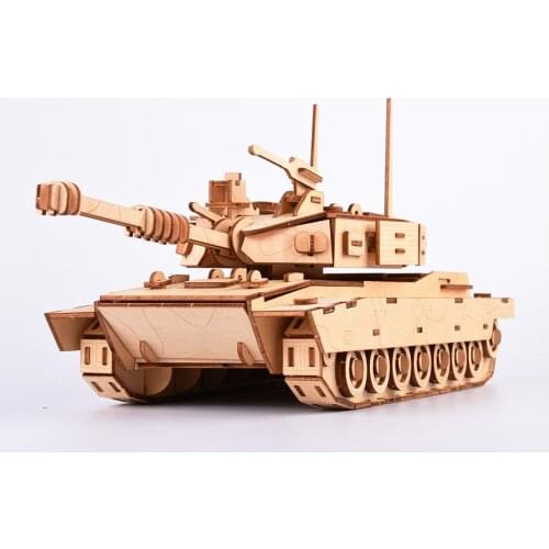 2019 New DIY 214pcs High-precision Laser Cutting Puzzle 3D Wooden Basswood Jigsaw Model -Tank Model Building Kits