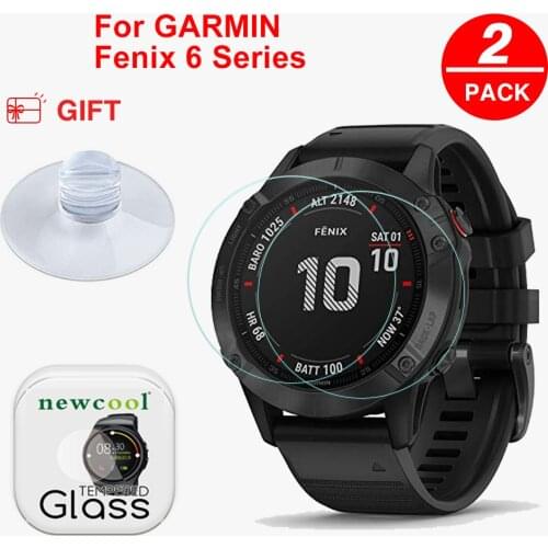 3pcs Newcool Tempered Glass Screen Protector for Garmin Fenix 6 6s 6x Pro Solar Sapphire Protective Screen Guards for Fenix6 pro