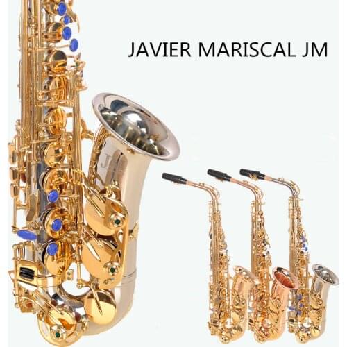 JM Tune Alto Saxophone Phosphorus Copper Rose Gold Lacquer Pearl Button E Flat Alto Sax Musical Instrument with Case