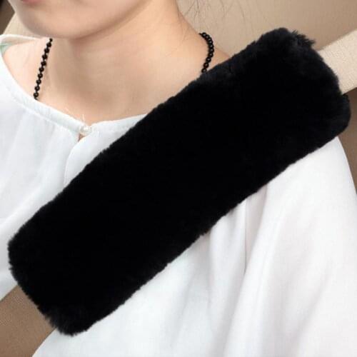 Wool Auto Pillow Car Safety Belt Protect Shoulder Pad Vehicle Seat Belt Cushion For Kids Children Baby Playpens Cars Accessories