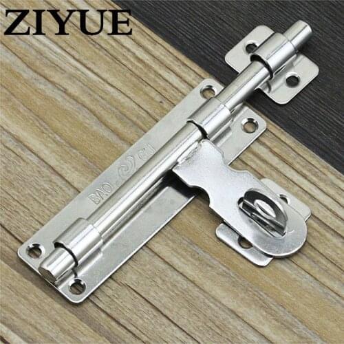 Free Shipping 6 Inch Stainless Steel Plug Door Bolt Door Wooden Door Bolt Security Bolt