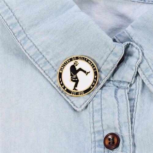 The Ministry Of Silly Walks Brooch Monty Python Enamel Pin Humor Pin Circus Perfect Capture Classic British Comedy Jewelry