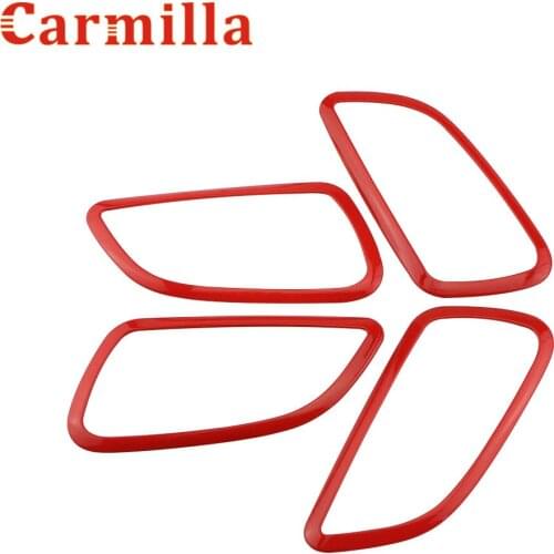 Carmilla ABS Chrome Car Inner Door Handle Circle Cover Trim Sticker for Chevrolet Cruze Sedan Hatchback 2009 - 2015 Accessories
