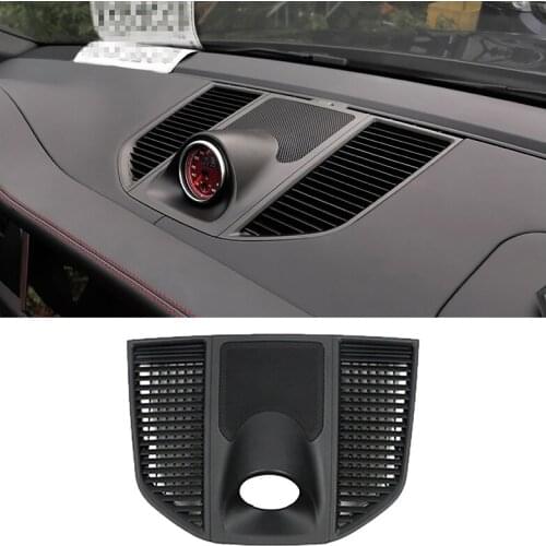 Car Dashboard Center Clock Stopwatch Compass Cover Panel Kit For-Porsche Macan 2014-2020