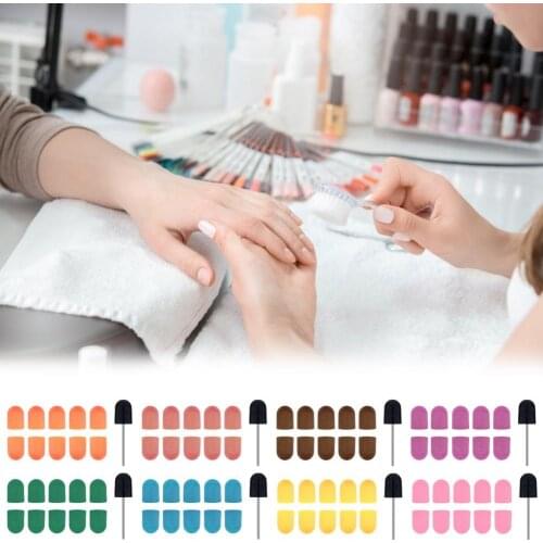 Colorful Nail Sanding Cap with Rubber For Grinding Polishing Excellent Durability For Natural Nails And Artificial Nails