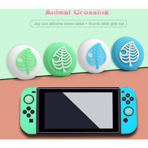 For Switch Animal Crossing Thum Grip Cap Silicone Rocker Cap for Nintendo Switch Joy-Con Stick Accessories