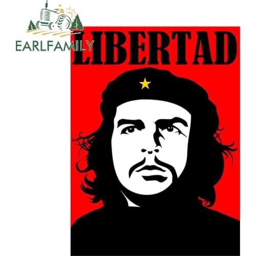 EARLFAMILY 13cm x 9.8cm for CHE GUEVARA LibertadI Funny Car Stickers Motorcycle Windows Graffiti Decal Waterproof Scratch-Proof