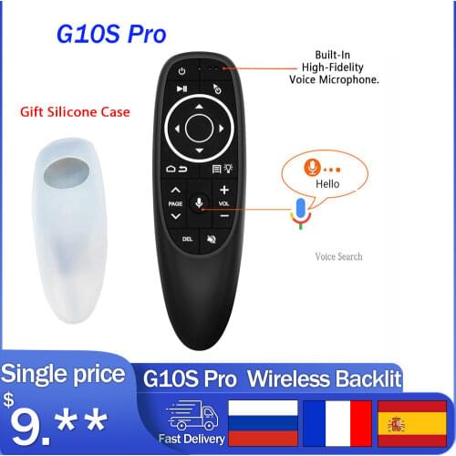 G10S Pro Voice Remote Control 2.4G Wireless Air Mouse with Gyro Sensing Mini Wireless Backlit VS G10 For Android tv box PC