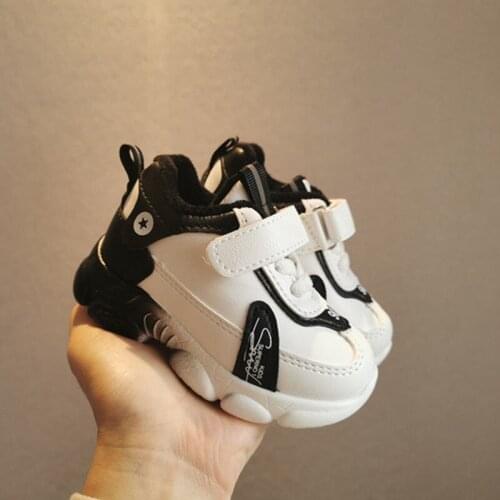 2021 Spring Autumn Children Shoes PU Leather Shoes Girls Sports Shoes Baby Toddler Shoes Boys Girls Shoes Non-slip Sneakers