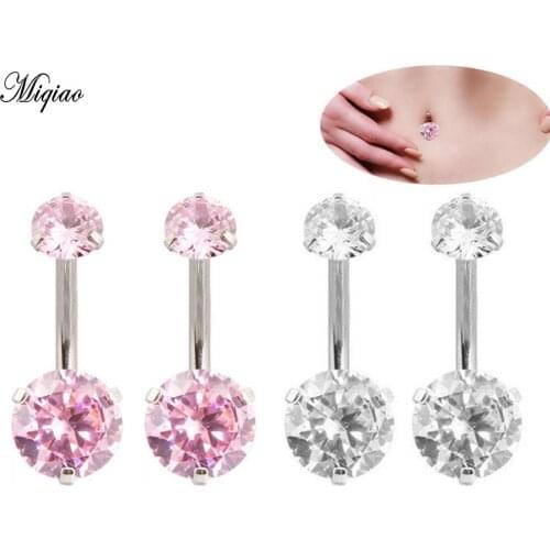 Miqiao 1pcs Piercing Jewelry Stainless Steel Belly Button Nail
