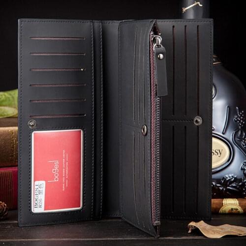 High quality mens Wallets Wholesale First class PU leather purse long leather wallets