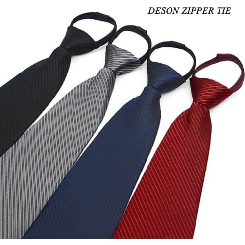 Mens Fashion Lazy Zipper Neck Ring Necktie Ties Solid Casual Leisure Business Neck Tie For Party Wedding Commercial Cravata 8CM
