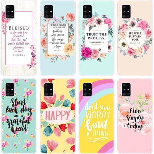 Motivational Quotes Soft Case for Samsung Galaxy A12 A02 A03S A21S A22 A32 A52 A72 A82 Quantum S21 Plus FE Ultra M02S M12 Cover