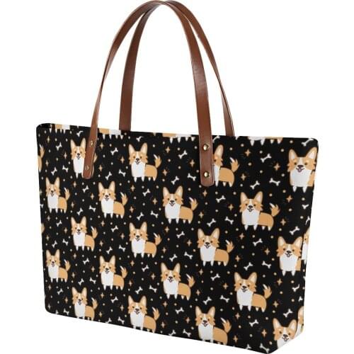 New Arrive Fashion Custom DIY Dog Pet Designed 3D Print Womens Tote Bag Customer DropShipping
