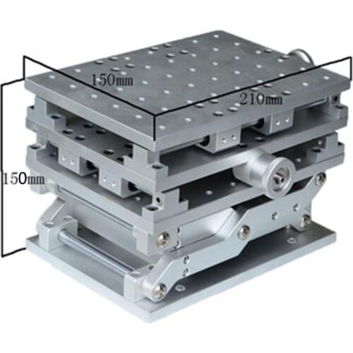 Portable 3D Workbench Laser Marking Engraving Machine 3 Axis Moving Table 210x150x150mm Optical Experiment XYZ AXIS Table Y