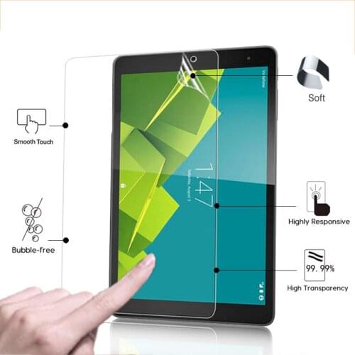 HD Clear Glossy screen protector film For Vodafone Tab Prime 6 9.6" Tablet front HD film Lcd protective films + cleaning cloth