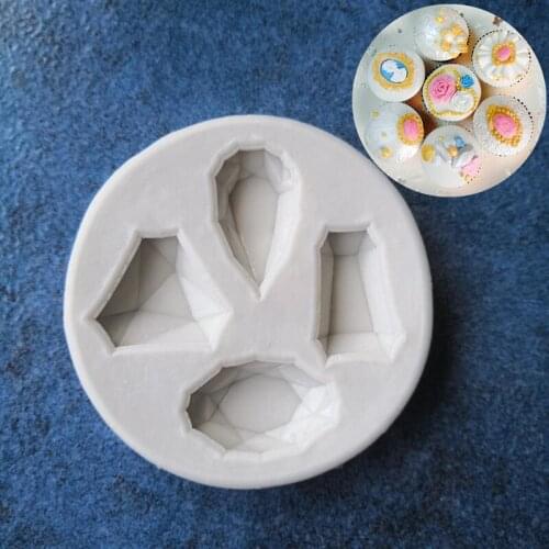 DIY Cake Mold Crystal Diamond Gem Fondant Silicone Mold Chocolate Cake Cake Baking Decoration Tool A792