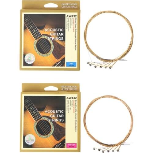 Guitar String Alice AW432 6pcs/set Acoustic Guitar Strings 011-052/012-053 Copper Alloy Wound