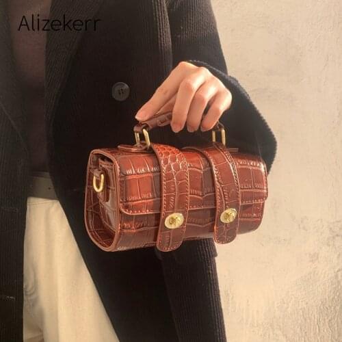 Retro Crocodile Pattern Crossbody Bags For Women 2021 Fashion Designer Small Shoulder Bags Famous Brand Purse High Quality