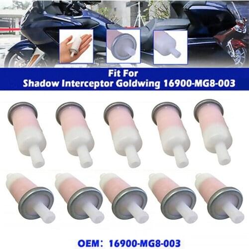 3/8Inch 10MM Motorcycle Fuel Filter for Kawasaki Yamaha Honda CBR600 VT750 600 VT1100 16900-MG8-003 49019-105