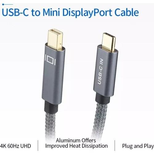 USB TYPE C Thunderbolt 3 2 to mini DisplayPort DP 4k 60Hz for Macbook Air Pro Samsung dell XPS13 15 to Apple cinema display