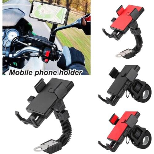 360 Rotatable Bike Phone Holder Non-Slip Mobile Cell Phone Clip Motorcycle Bicycle Universal Accessories Plastic Phone Holder