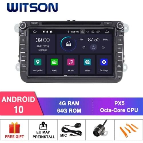 WITSON Android 10.0 car gps system for VW JETTA TIGUAN PASSAT Scirocco Golf Tiguan Touran Sagita Caddy SEAT Alhambra car audio
